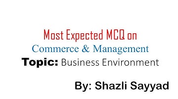 Most Expected MCQ on Business Environment || 8948156741