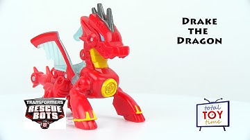 Transformers Rescue Bots Drake the Dragon Mini-Con Helper Bot Playskool Heroes 4K