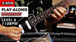 Best 5-min Play-Along Intermediate Guitar Warm-up Picking 110BPM #guitar #practice #warmup