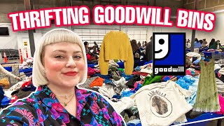 Thrifting Goodwill Bins 2023 +Try On Thrift Haul