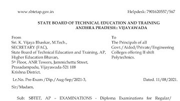 Ap sbtet latest update on exams