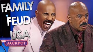 Steve Harvey LOSES HIS MIND Over Family Feud USA Answers!