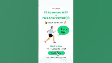 Thumbnail of Hurry Up Only 5 Seats Left | Palo Alto Firewall + F5 Advanced WAF Combo Live Batch