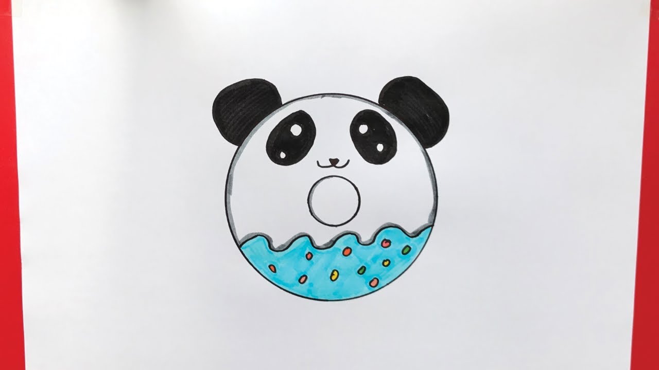 Vídeo de fazer desenho  COMO DESENHAR UMA PANDA BONITO DOAÇÃO