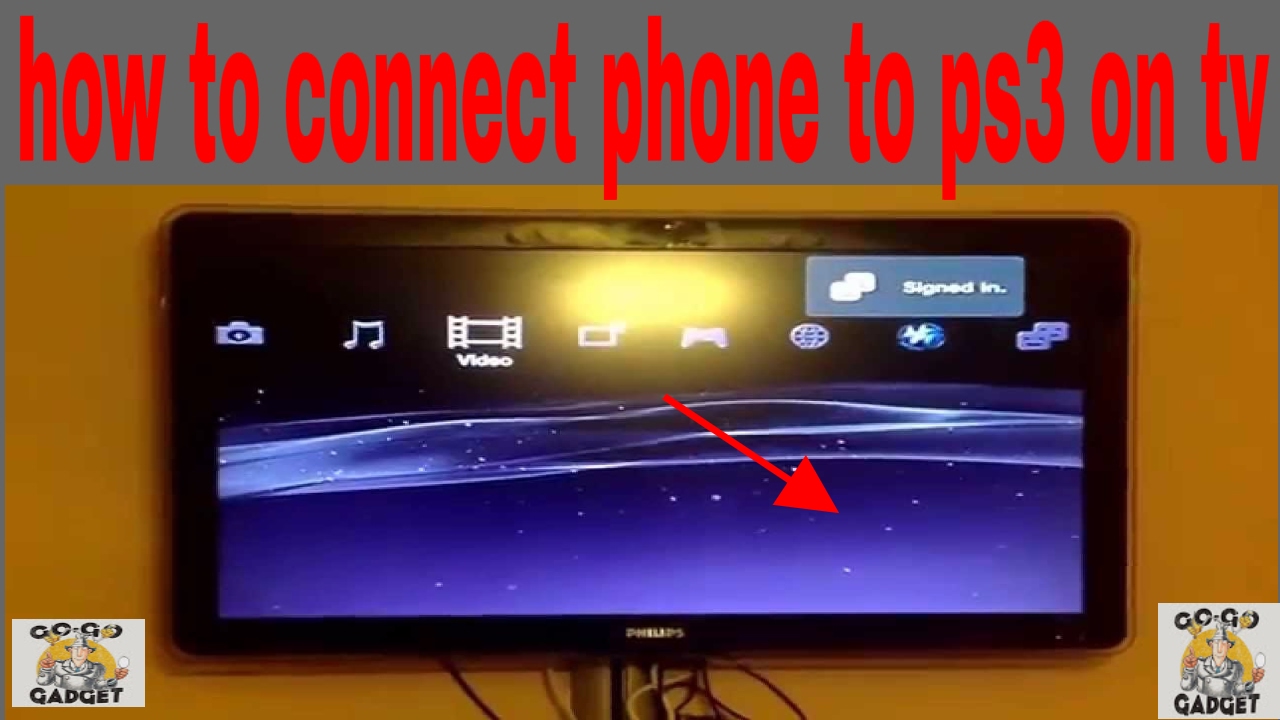 How to connect phone to ps3 on TV - YouTube