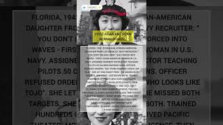 FIRST ASIAN AMERICAN WOMAN IN NAVY.....