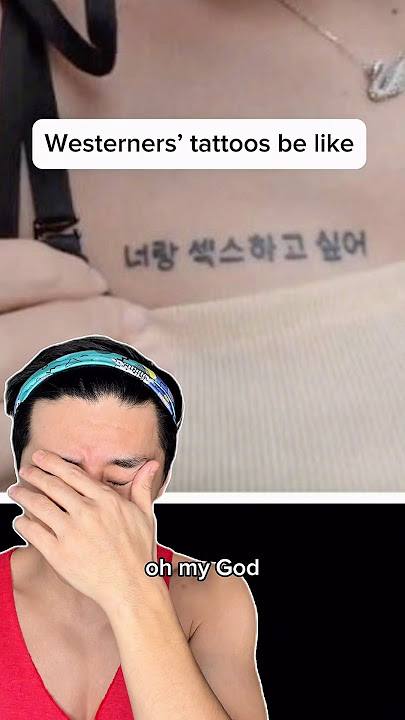 Westerner’s Korean tattoos be like #funny #Korean #tattoo #part2