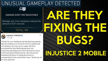 ARE THEY FIXING THE DOT RESISTANCE AND UNUSUAL GAMEPLAY BUGS? INJUSTICE 2 MOBILE