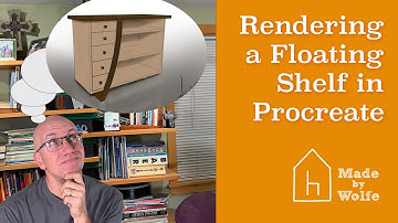 PROCREATE FURNITURE DESIGN:  Rendering a Floating Shelf