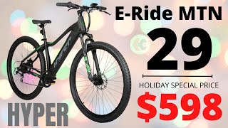 $598 Hyper E-Ride Mountain 29 from Walmart - Disc brakes and 29er wheels - Best affordable eBike?