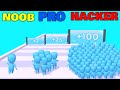 NOOB vs PRO vs HACKER in Count Masters: Crowd Runner 3D