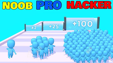 NOOB vs PRO vs HACKER in Count Masters: Crowd Runner 3D