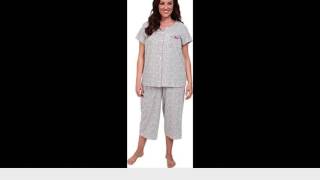 Karen Neuburger White Hot Short Sleeve & Capri PJ Set Plus Size, Ditsy Black, 1XLarge News