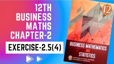 Integral Calculas [I] 12th Business maths Chapter -2 Exercise-2.5 (4) | Maths Scoop |
