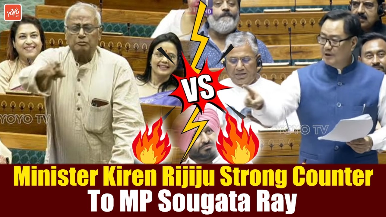 Minister Kiren Rijiju FIRING Speech on ''No-Confidence Motion'' Against LS Speaker OM Birla |YOYOTV