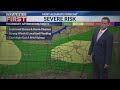 Storms could bring gusty winds and heavy rain
