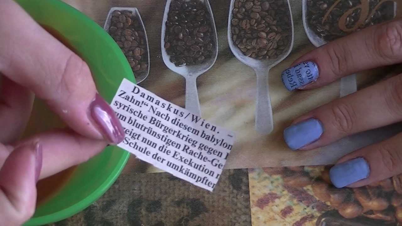Newspaper Nails Zeitungspapier Nagel Youtube 