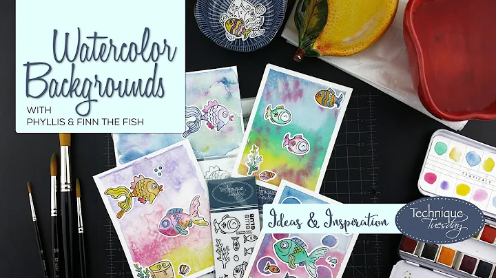 Watercolor Backgrounds with Phyllis & Finn Fish - ...