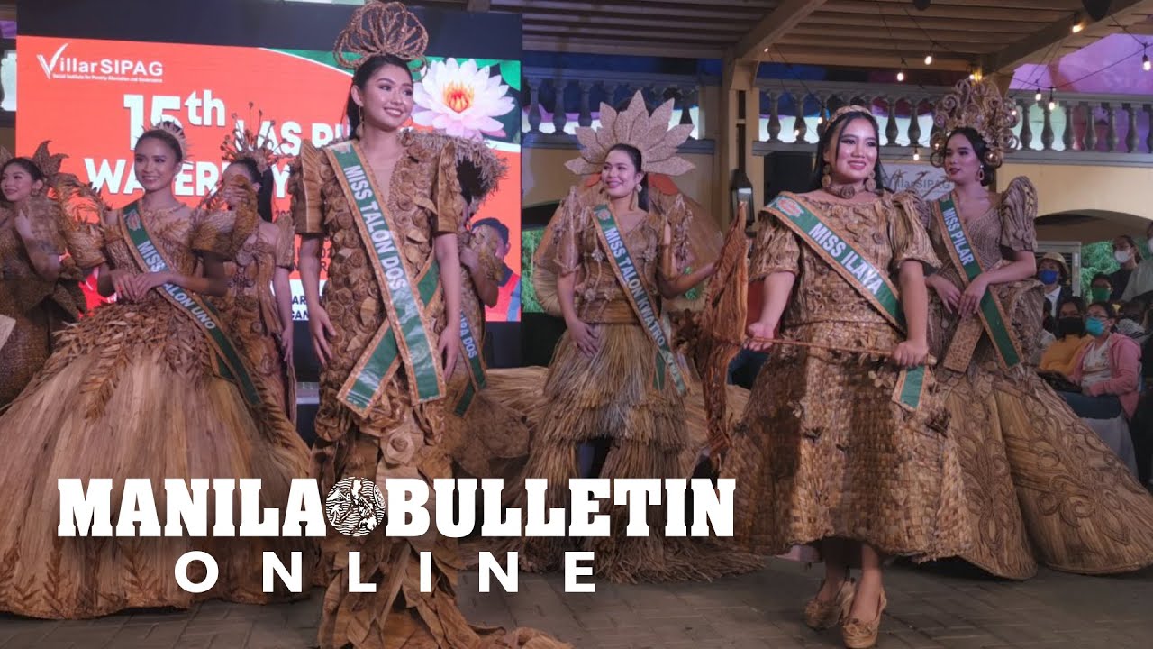 Candidates showcase their waterlily dresses in the 15th Las Piñas Waterlily Festival