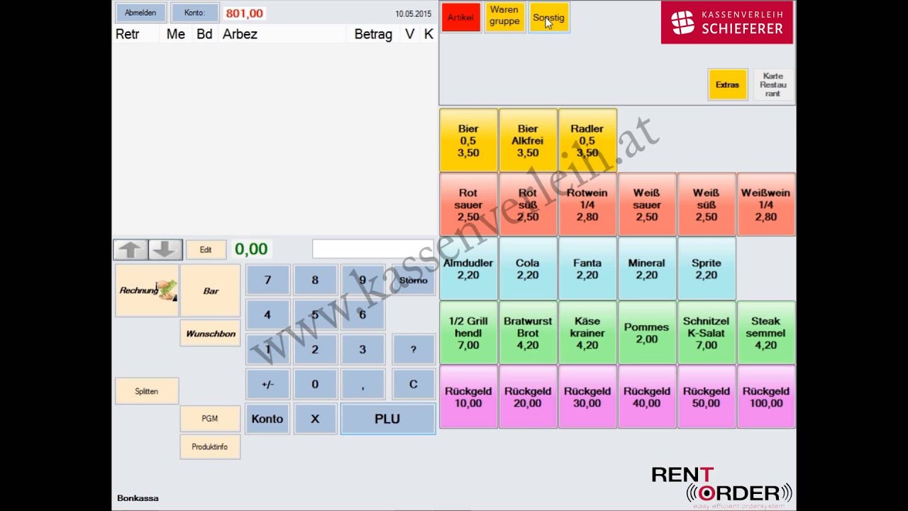 Mobile Kassenlösung "OBERFIX" - Schulungsvideo für Bonkasse