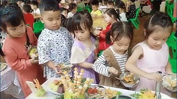 TỔ CHỨC TIỆC BUFFET CHO TRẺ - TRƯỜNG MẦM NON ĐỨC HỢP NĂM HỌC 2022-2023