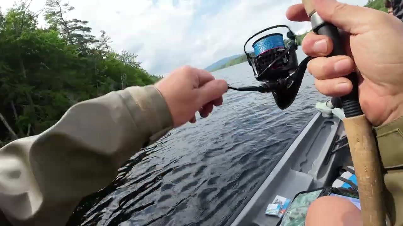 Wacky worm Maine Bass fishing