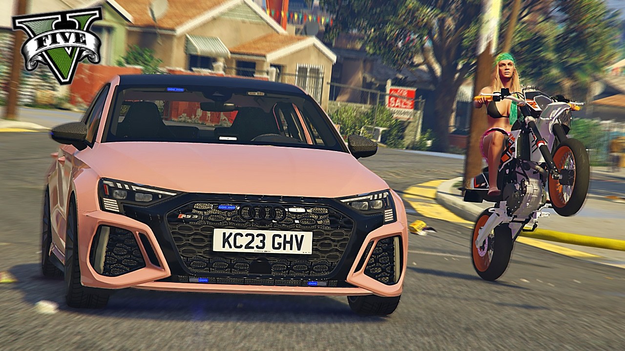 LA BAC EN AUDI RS3 POURSUIT DES BRAQUEUSES EN KTM | GTA V RP MOD
