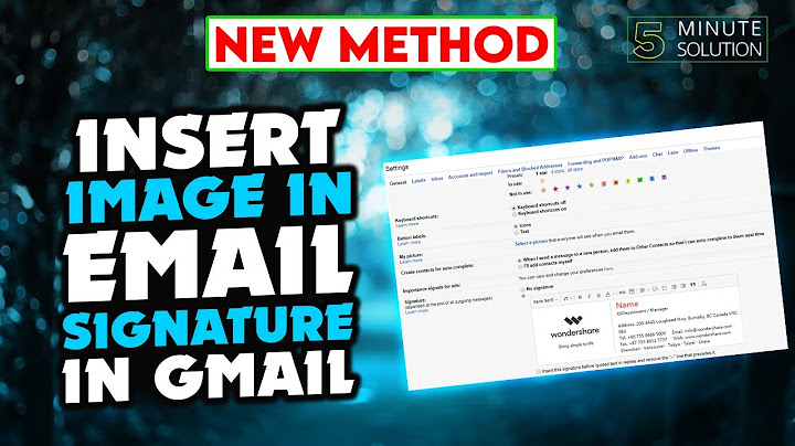 How to insert image in gmail signature