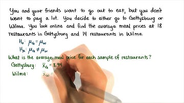 Average Meal Price - Intro to Inferential Statistics