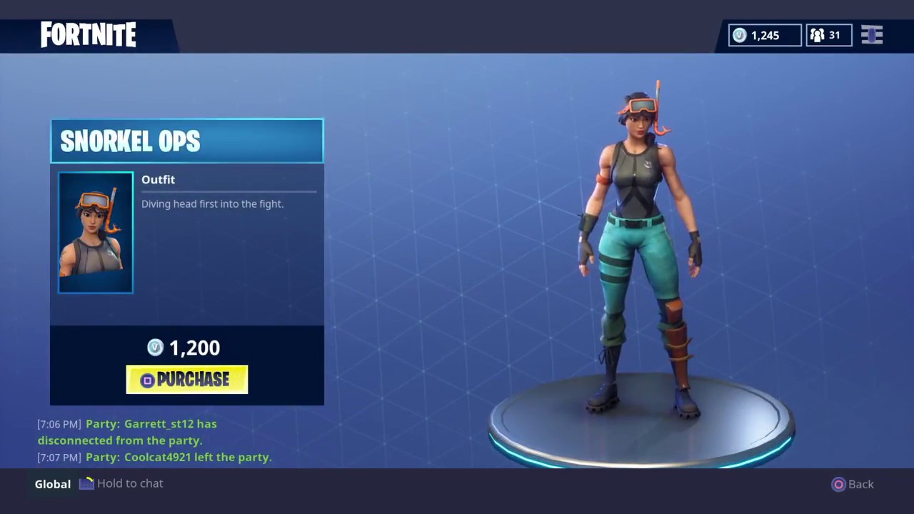 Fortnite Battle Royale New Snorkel Ops Skin - clipzui.com