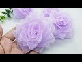 Làm hoa hồng bằng ruy băng voan Make the rose with ribbon - YOHANDSHOP https://yohand.com.vn