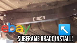 Installing Emusa Subframe Brace And Tie Bar!