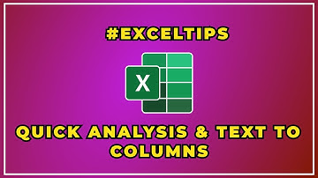 #quicktip ➡️ Excel: Quick Analysis Tool & Text to Columns✅