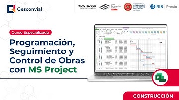 Curso especializado - Programación, Seguimiento y Control de Obras con MS Project