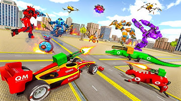 Crocodile Robot Car Game- Cat Robot Transform Game video | Robot 2021 gameplay | 3D robot gameplay