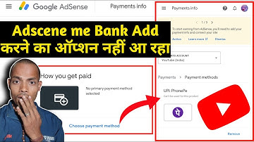 Adsense me bank account jorne ka option nhi aa raha hai | YouTube Adsense Add Bank Account Not Show