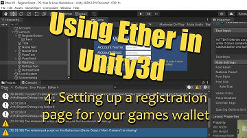 HOW TO set up a registration page for you Unity games Ethereum Wallet