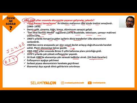 210. TÜRKİYE'DE GÖÇLER VE 1960 - 1980 ARASI EKONOMİDE YAŞANANLAR - ÖSYM NE SORAR