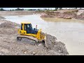 Delete the pond, Processing Filling Up The Land, Bulldozer KOMATSU D61EX, Dump Truck 5Ton