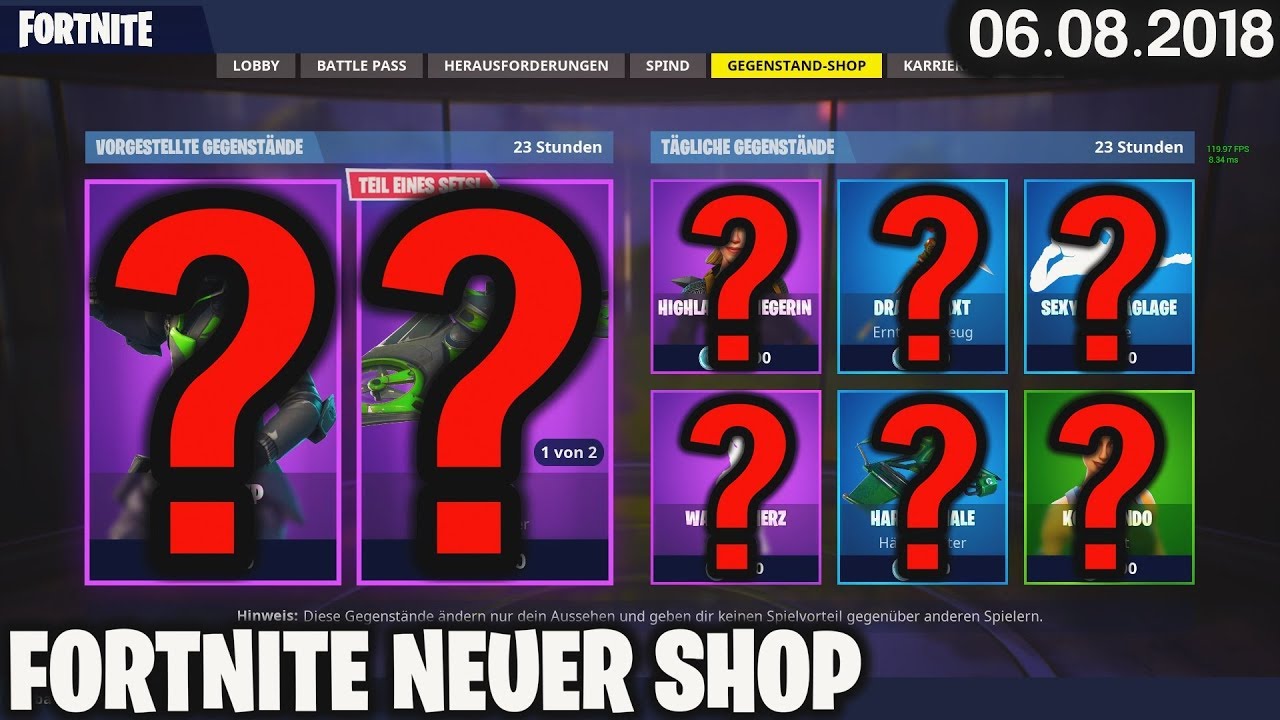 Um Wieviel Uhr Kommt Der Neue Fortnite Shop FORTNITE SHOP vom 6.8 - 👍 DER NEUE SHOP! ⚔ 🛒 Fortnite Battle Royale