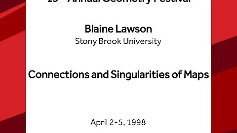 Connections and Singularities of Maps - Blaine Law...