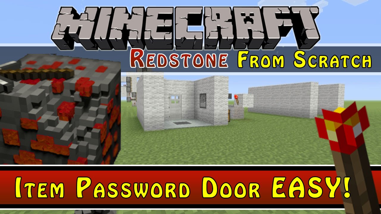 Minecraft Item Password Door Easy Redstone From Scratch Ep11