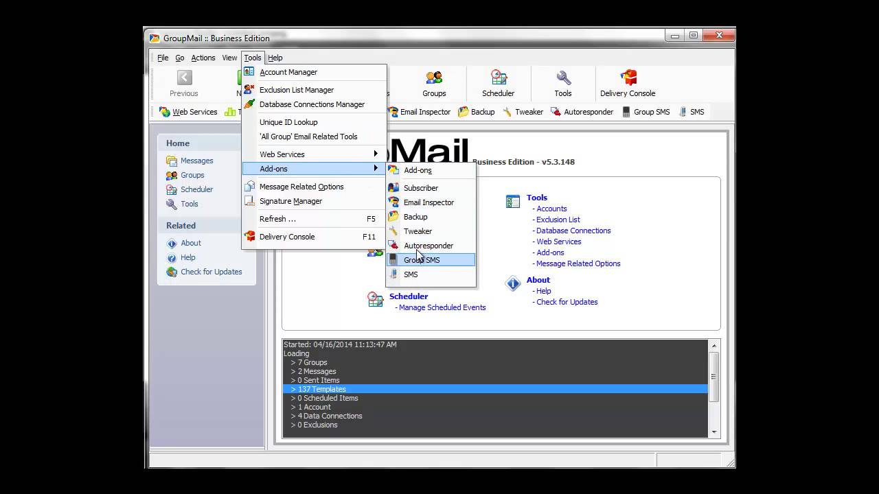 Launch GroupMail Add Ons