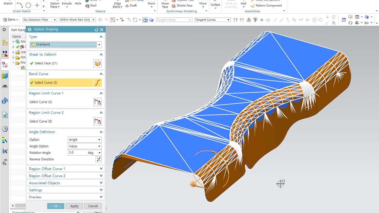 global shaping overbend