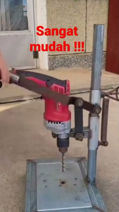 cara bikin bor duduk menggunakan bor tangan | tukang las banyak akal