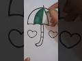 🌂✨ASMR Umbrella Drawing #colors #drawing #satisfying #viralshort