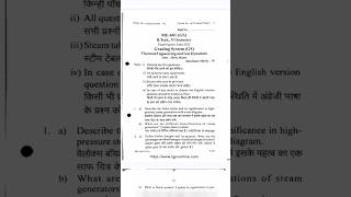 Thermal Engineering &amp; Gas Dynamics 2025 ME- 601 Rgpv Question Paper