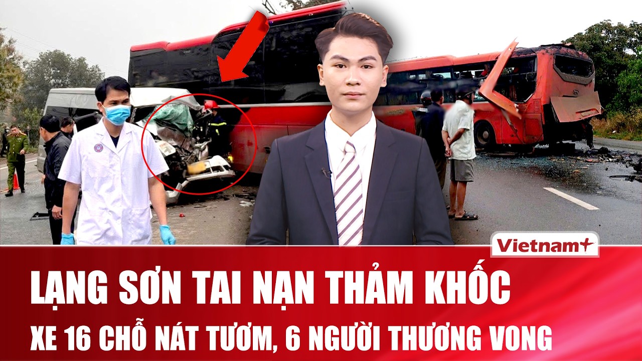 Trưa 27/2: Kinh hãi xe 16 chỗ nát đầu sau cú tông xe giường nằm, 1 người tử vong, 5 nạn nhân cấp cứu