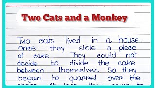 Write a short story on Two Cats ? and a Clever Monkey ? |