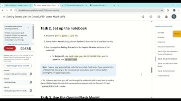 Getting Started with the Gemini API in Vertex AI with cURL   Google Cloud Skills Boost   Google